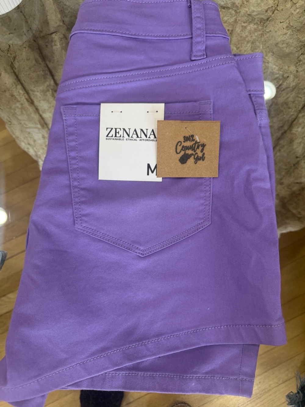 Bright Purple High-Rise Shorts